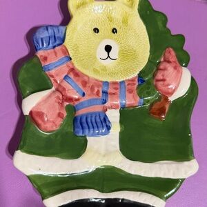 Colorful Bear Ceramic Christmas Decor